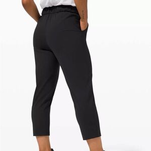 EUC Lululemon Keep Moving Crop Pants High Rise 23" Black Size 4 Capris
